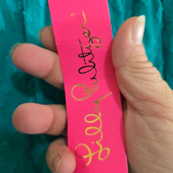 NWT Lilly Pulitzer Rochelle Off The Shoulder Romper Mini Dress Small Lily Green - Picture 12 of 12